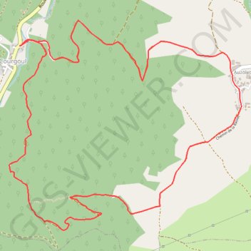 Itinéraire Courgoul - Bergère, distance, dénivelé, altitude, carte, profil, trace GPS