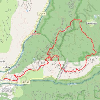 Itinéraire Les corniches du Méjean, distance, dénivelé, altitude, carte, profil, trace GPS