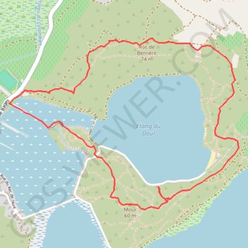 Itinéraire Le tour de l'étang du Doul, distance, dénivelé, altitude, carte, profil, trace GPS
