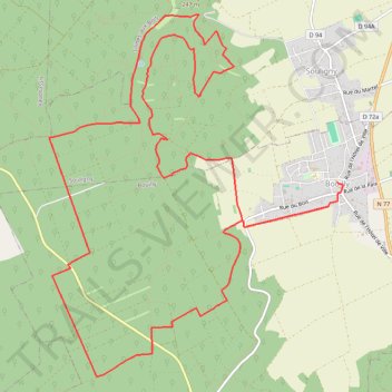 Itinéraire RANDONNEE LE SENTIER DES MOUTONS, distance, dénivelé, altitude, carte, profil, trace GPS