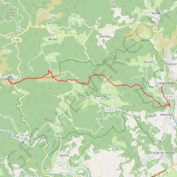 Itinéraire L'argentiere - la roche, distance, dénivelé, altitude, carte, profil, trace GPS