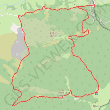 Itinéraire Soum des Toupiettes - Grottes de Bétharram, distance, dénivelé, altitude, carte, profil, trace GPS