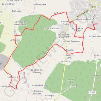 Itinéraire Le bois du buisson, distance, dénivelé, altitude, carte, profil, trace GPS