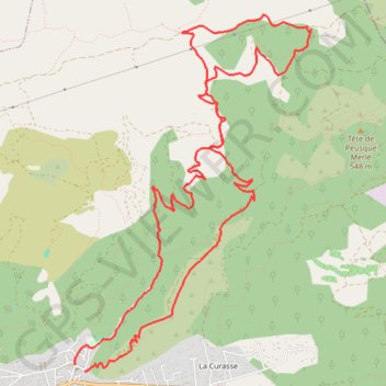 Itinéraire Cuges Jas Frederic, distance, dénivelé, altitude, carte, profil, trace GPS