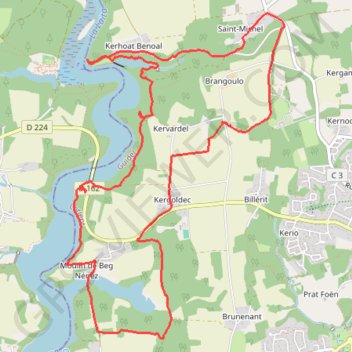 Itinéraire Pont st maurice, distance, dénivelé, altitude, carte, profil, trace GPS