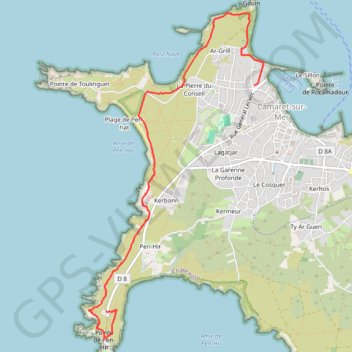 Itinéraire Randonnée à Camaret, distance, dénivelé, altitude, carte, profil, trace GPS