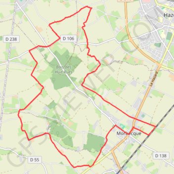 Itinéraire Le circuit des Oratoires - Morbecque, distance, dénivelé, altitude, carte, profil, trace GPS