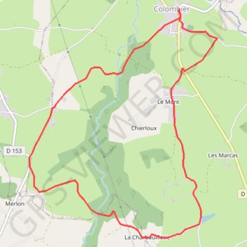 Itinéraire Colombier Montchabry 9 km, distance, dénivelé, altitude, carte, profil, trace GPS