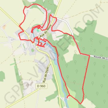 Itinéraire Le site de Bèze, distance, dénivelé, altitude, carte, profil, trace GPS