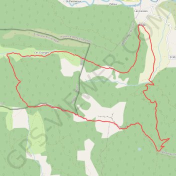 Itinéraire Lange par le Tréboux, distance, dénivelé, altitude, carte, profil, trace GPS