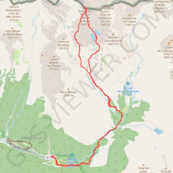 Itinéraire Tete de la ruine, distance, dénivelé, altitude, carte, profil, trace GPS