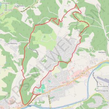 Itinéraire trace_3, distance, dénivelé, altitude, carte, profil, trace GPS