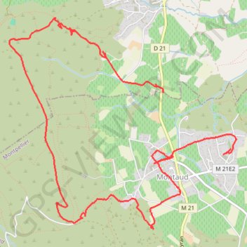 Itinéraire Parcours à Montaud (34160), distance, dénivelé, altitude, carte, profil, trace GPS