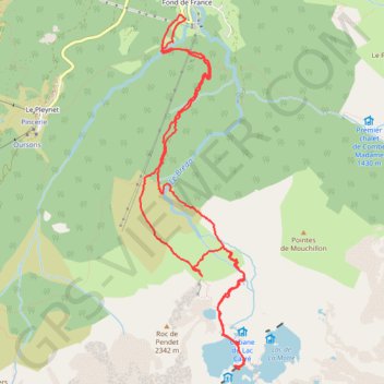 Itinéraire Les sept laux, distance, dénivelé, altitude, carte, profil, trace GPS
