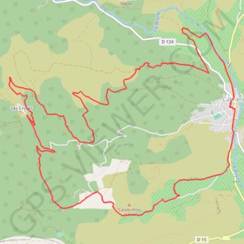 Itinéraire Cabrières, distance, dénivelé, altitude, carte, profil, trace GPS