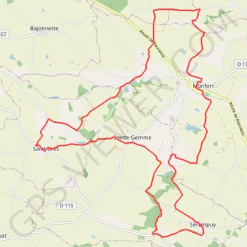 Itinéraire Sentiers les quatres clochers, distance, dénivelé, altitude, carte, profil, trace GPS