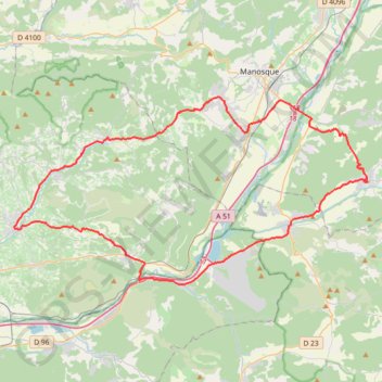 Itinéraire Entre Verdon et Luberon, distance, dénivelé, altitude, carte, profil, trace GPS