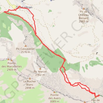Itinéraire Tête du Longet, distance, dénivelé, altitude, carte, profil, trace GPS