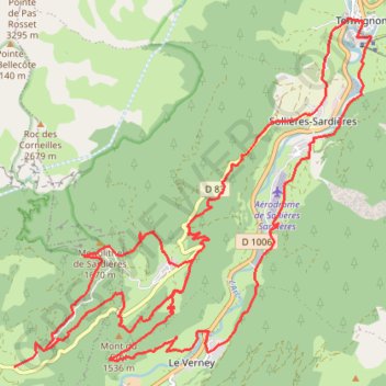 Itinéraire Aussois - Le Petit Bonheur, distance, dénivelé, altitude, carte, profil, trace GPS