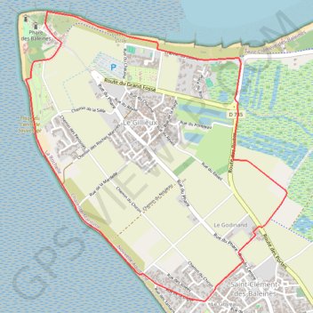 Itinéraire Le phare des baleines - Saint-Clément-des-Baleines, distance, dénivelé, altitude, carte, profil, trace GPS