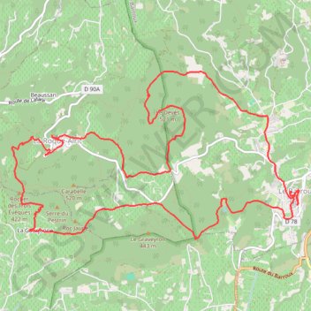 Itinéraire Le Barroux par la Roque Alric en boucle, distance, dénivelé, altitude, carte, profil, trace GPS