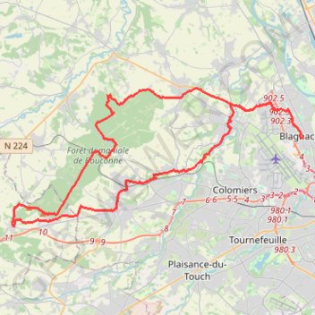 Itinéraire 17/10/2023 10:01:49, distance, dénivelé, altitude, carte, profil, trace GPS