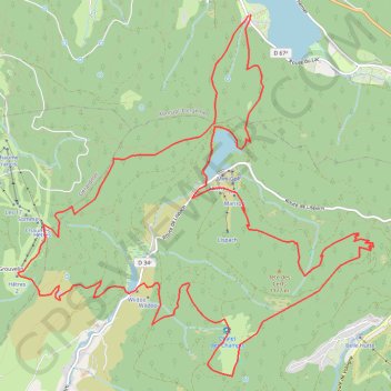 Itinéraire Lacs de Longemer, distance, dénivelé, altitude, carte, profil, trace GPS