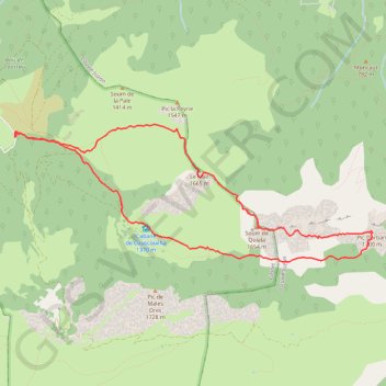 Itinéraire Pic Durban, Soum de Quiala, le Mail en circuit depuis Port de Castet, distance, dénivelé, altitude, carte, profil, trace GPS