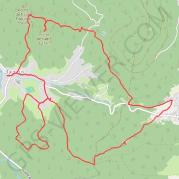 Itinéraire Taintrux, Grp, distance, dénivelé, altitude, carte, profil, trace GPS