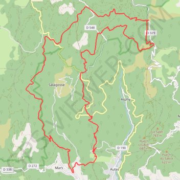Itinéraire Petite boucle cévenole, distance, dénivelé, altitude, carte, profil, trace GPS
