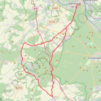 Itinéraire ESD 056 bis, distance, dénivelé, altitude, carte, profil, trace GPS