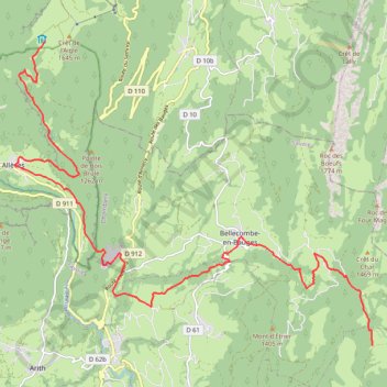 Itinéraire chambery-annecy-5-jours (2), distance, dénivelé, altitude, carte, profil, trace GPS