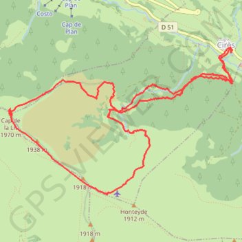 Itinéraire Cap de la Lit, distance, dénivelé, altitude, carte, profil, trace GPS