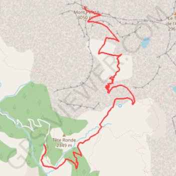 Itinéraire Montée du Mont Pelat, distance, dénivelé, altitude, carte, profil, trace GPS