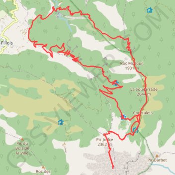 Itinéraire Pic du Canigou, distance, dénivelé, altitude, carte, profil, trace GPS