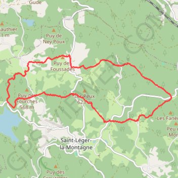 Itinéraire Leycuras - Lailloux - Lavedrenne, distance, dénivelé, altitude, carte, profil, trace GPS