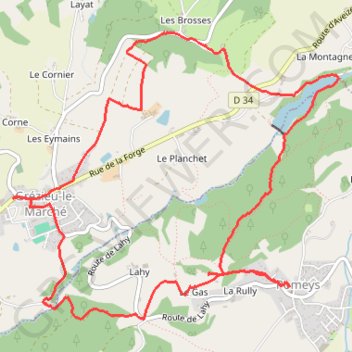 Itinéraire Rando barrage de Gimond, distance, dénivelé, altitude, carte, profil, trace GPS