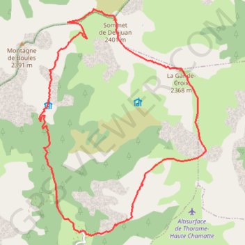 Itinéraire Sommet de denjuan en boucle depuis la valette, distance, dénivelé, altitude, carte, profil, trace GPS
