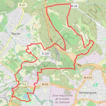 Itinéraire Le Crès - Balade entre villages et garrigue, distance, dénivelé, altitude, carte, profil, trace GPS