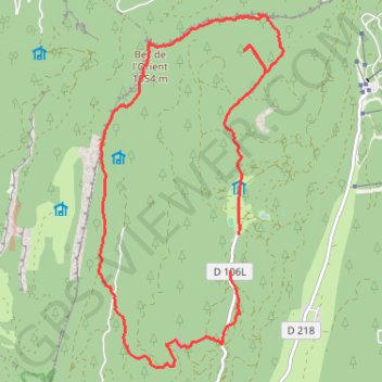 Itinéraire 38-823, distance, dénivelé, altitude, carte, profil, trace GPS
