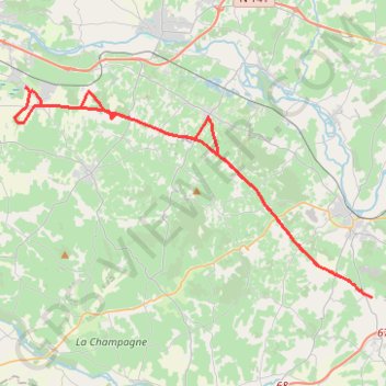 Itinéraire 2024-11-02-13-55-54, distance, dénivelé, altitude, carte, profil, trace GPS