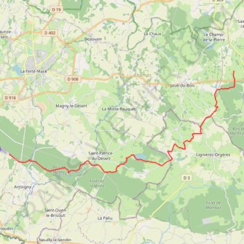 Itinéraire Le Grand Brais - BDO_CAVALIER, distance, dénivelé, altitude, carte, profil, trace GPS