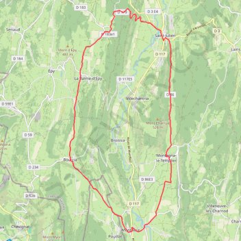 Itinéraire Ponts des Vents - Saint-Julien, distance, dénivelé, altitude, carte, profil, trace GPS