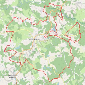 Itinéraire Lac de Saint-Mathieu - Version 2 - 28162 - UtagawaVTT.com, distance, dénivelé, altitude, carte, profil, trace GPS