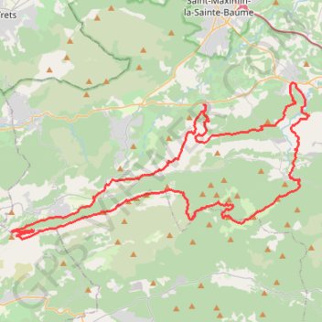 Itinéraire Crêtes de la Sainte-Baume et d'Agnis, distance, dénivelé, altitude, carte, profil, trace GPS