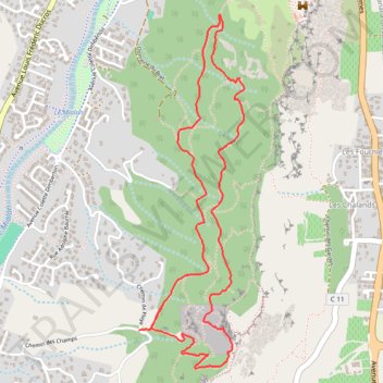 Itinéraire Saint-Péray Marche à pied, distance, dénivelé, altitude, carte, profil, trace GPS