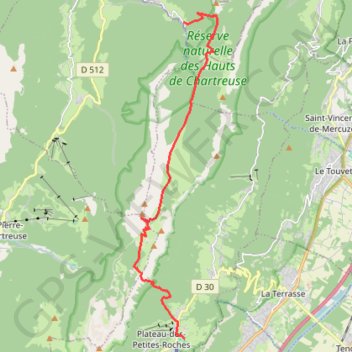 Itinéraire Rocheplane-Bellefond, distance, dénivelé, altitude, carte, profil, trace GPS