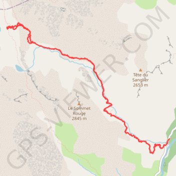 Itinéraire Lac Vert - Pointe Rouge - Saint-Paul-sur-Ubaye, distance, dénivelé, altitude, carte, profil, trace GPS