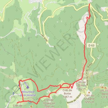 Itinéraire Le sentier des Crêts du Pilat, distance, dénivelé, altitude, carte, profil, trace GPS