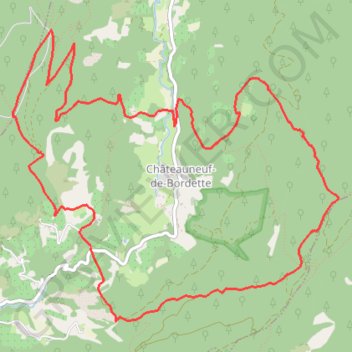 Itinéraire Châteauneuf-de-Bordette, distance, dénivelé, altitude, carte, profil, trace GPS